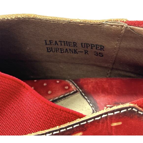 L’Artiste by Spring Step Burbank Red Leather Clogs EU 35 US 5 Floral - Picture 8 of 9